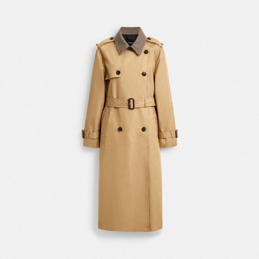 Abrigo COACH Mujer Kaki | 845-LAJZST