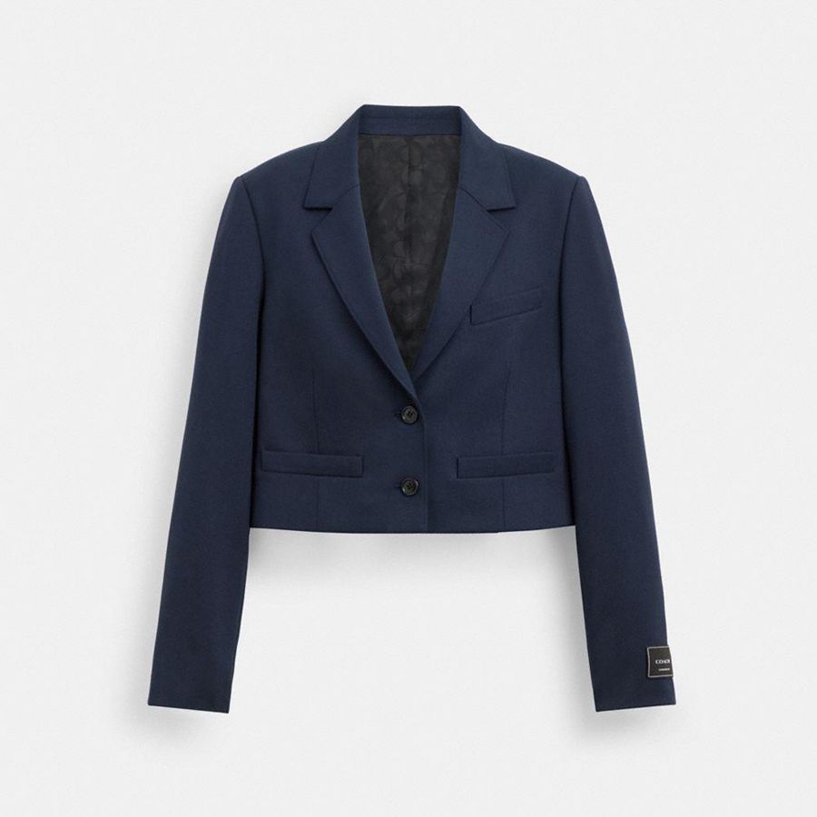 Blazer COACH Mujer Azul Marino | 094-TZCYGQ