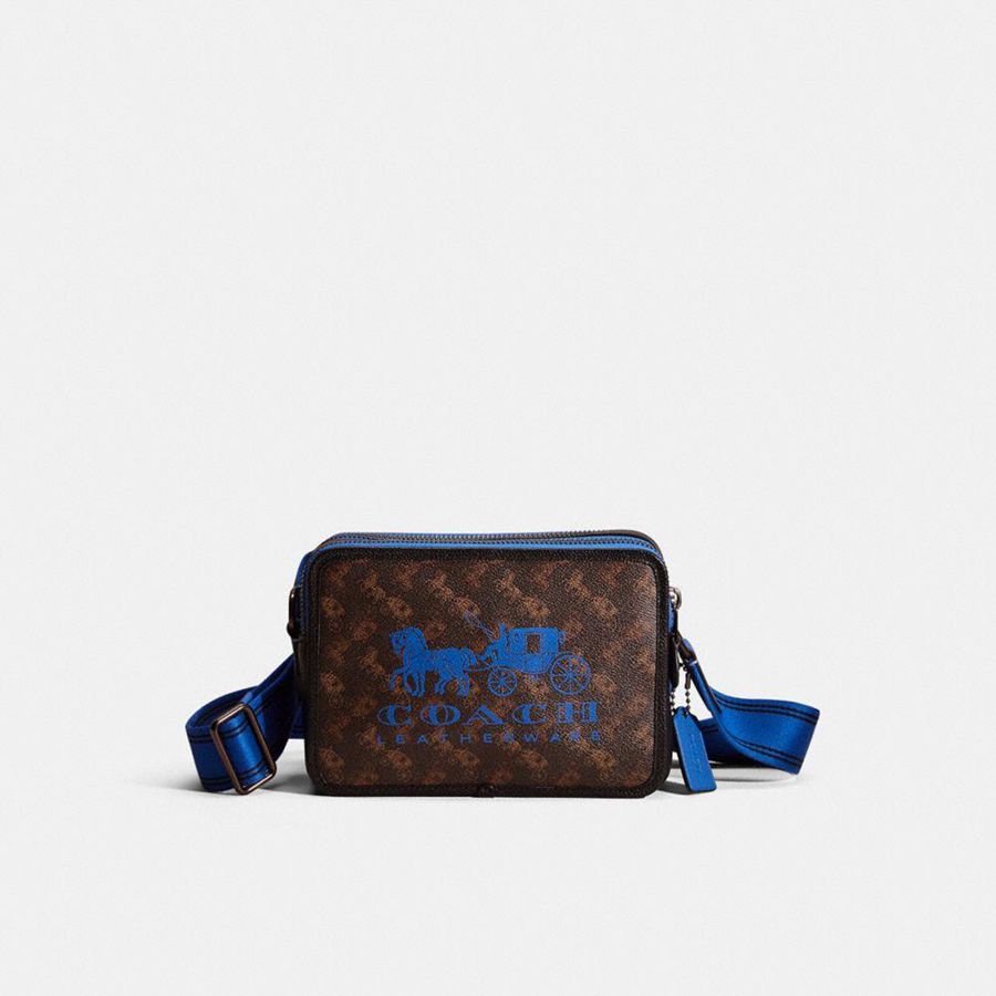 Bolsa Cruzada COACH Hombre Marrones | 037-JRFPLD