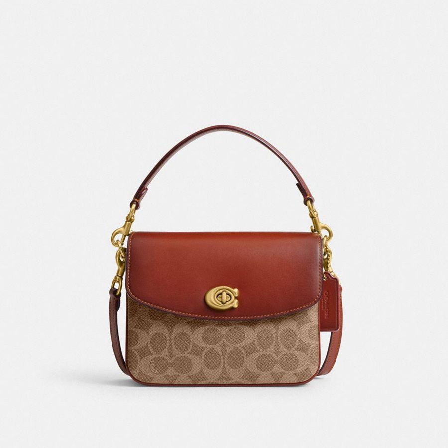 Bolsa Cruzada COACH Mujer Marrones | 147-QTHLVE