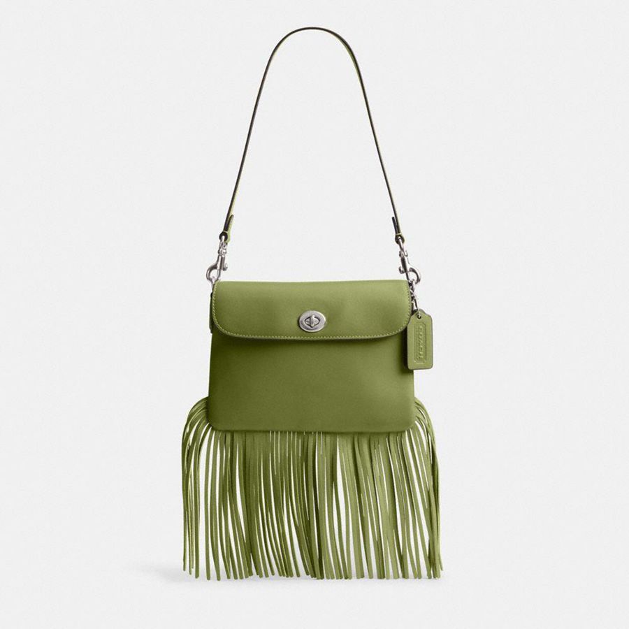 Bolsa Cruzada COACH Mujer Verde | 421-OADBCQ