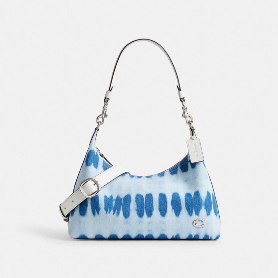 Bolsa de Hombro COACH Mujer Azules | 415-JUSZMQ