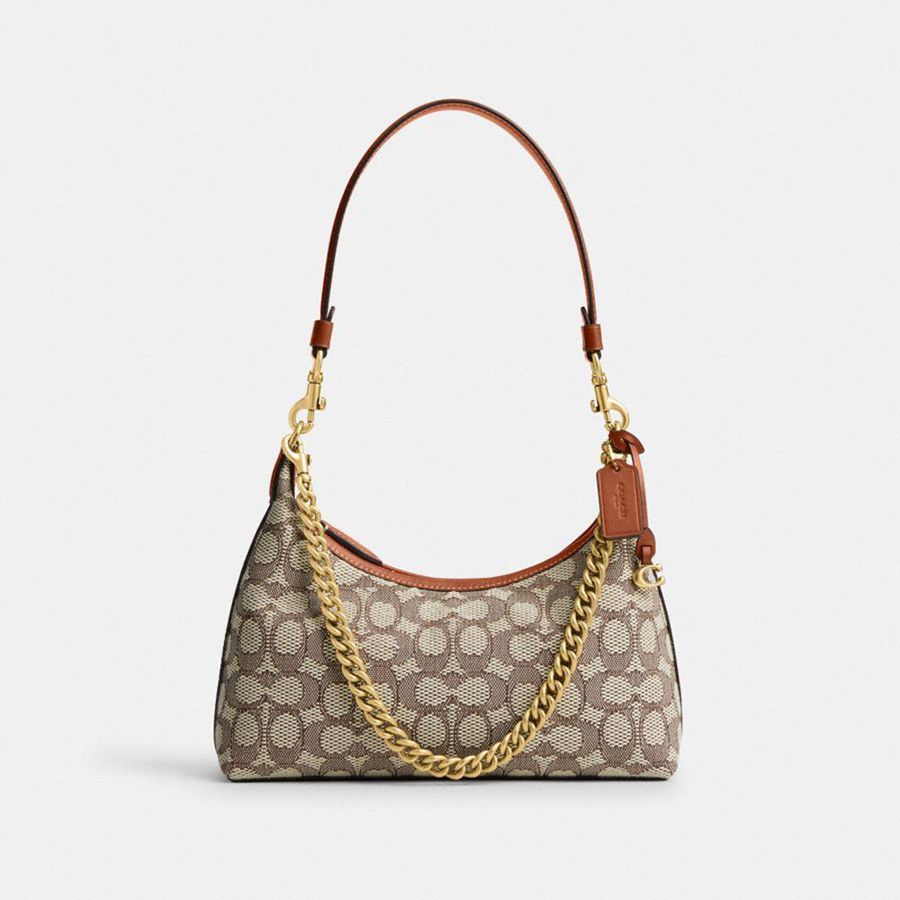 Bolsa de Hombro COACH Mujer Marrones | 164-EYTBMQ