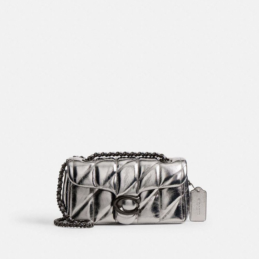 Bolsa de Hombro COACH Mujer Plateadas | 048-YOUIQR