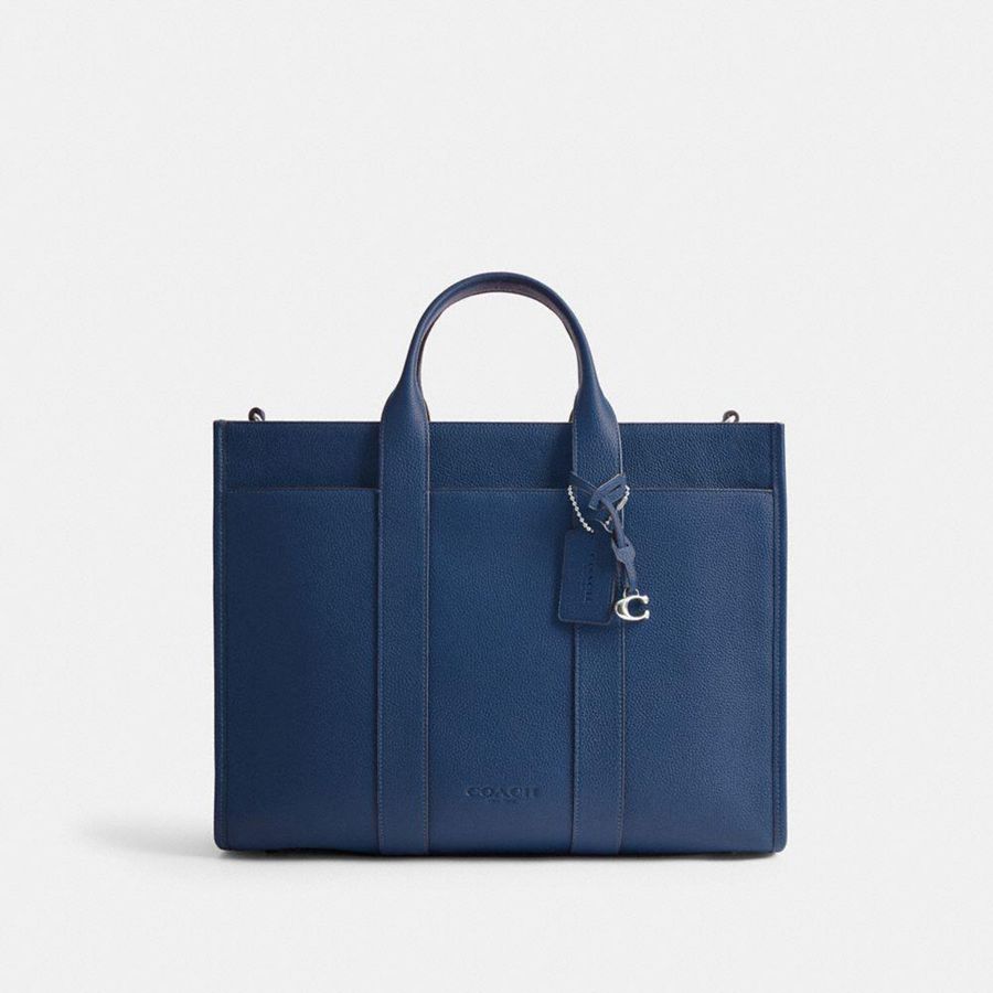 Bolso Tote COACH Hombre Azules | 465-CDEYQW