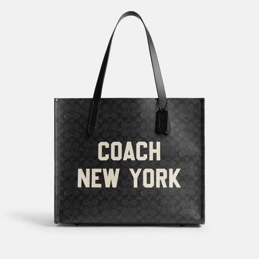 Bolso Tote COACH Hombre Gris | 562-EPZKOX