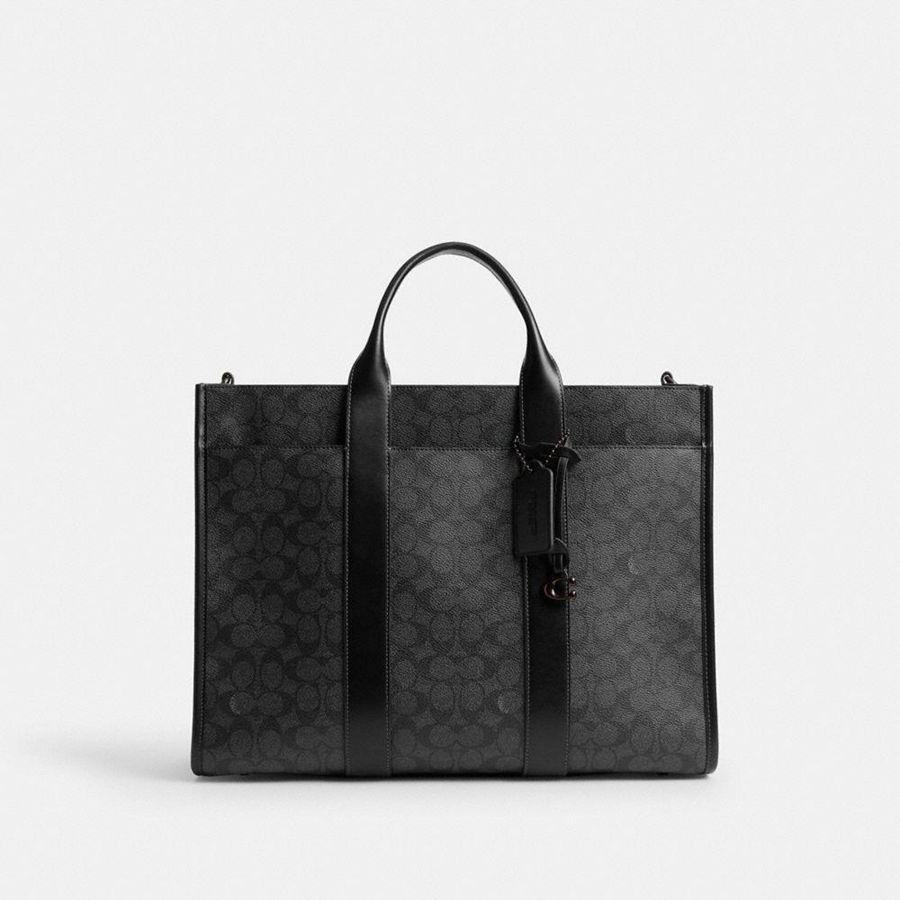 Bolso Tote COACH Hombre Gris | 986-JAFWSG