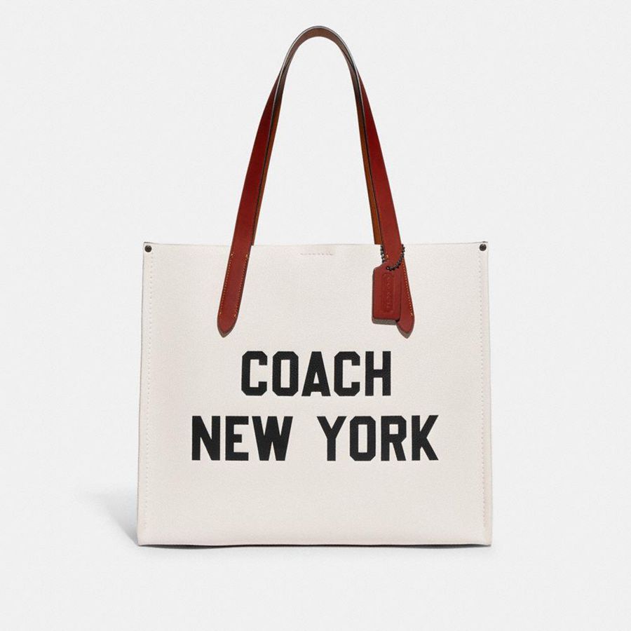 Bolso Tote COACH Mujer Blancas | 256-XTQHFD