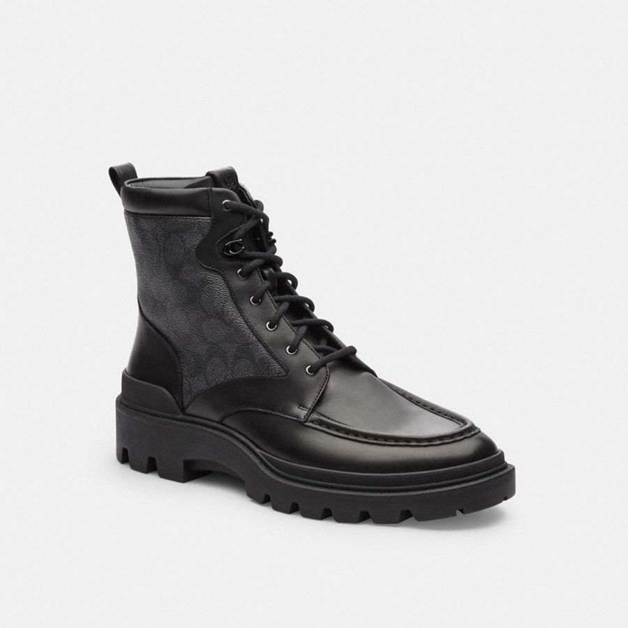 Botas COACH Hombre Negras | 612-AMCFTY