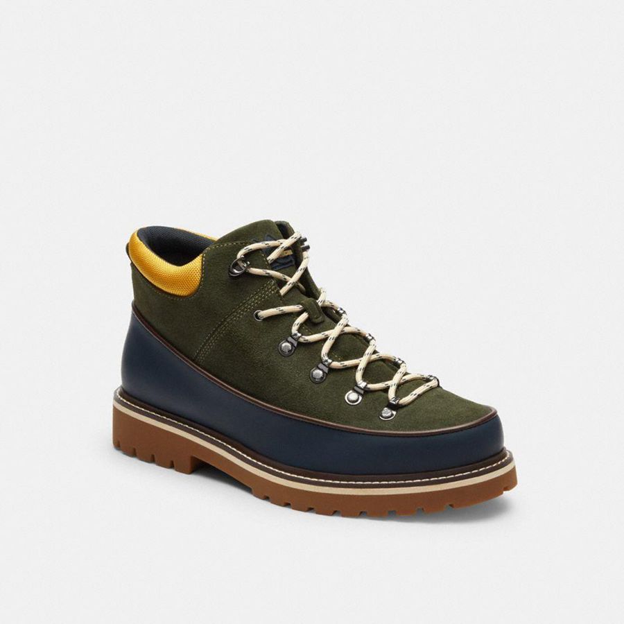 Botas COACH Hombre Verde | 206-SQJZDM