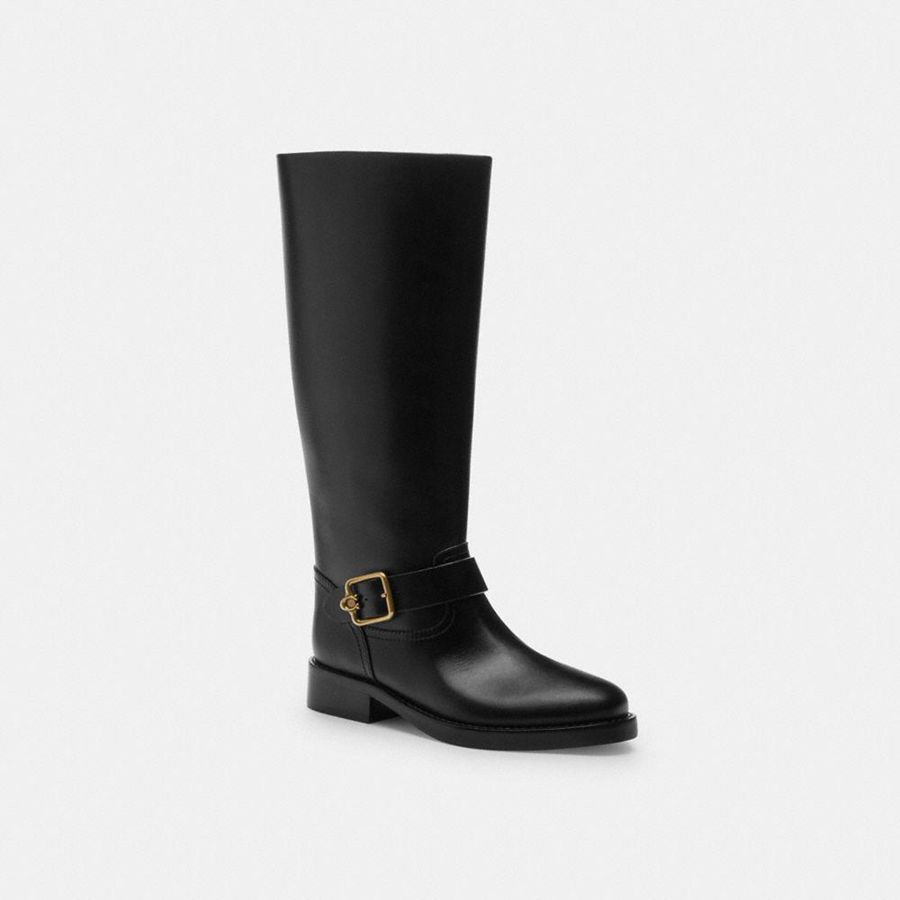 Botas COACH Mujer Negras | 905-JCFDQS