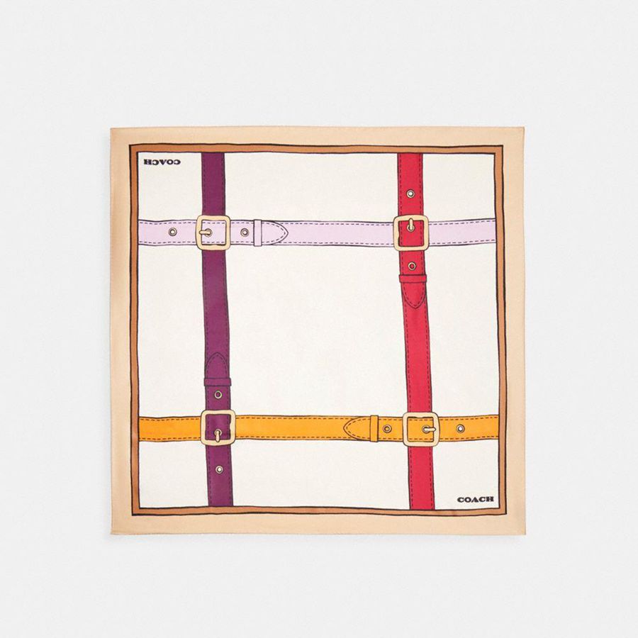 Bufanda COACH Mujer Blancas | 268-XGNVAD