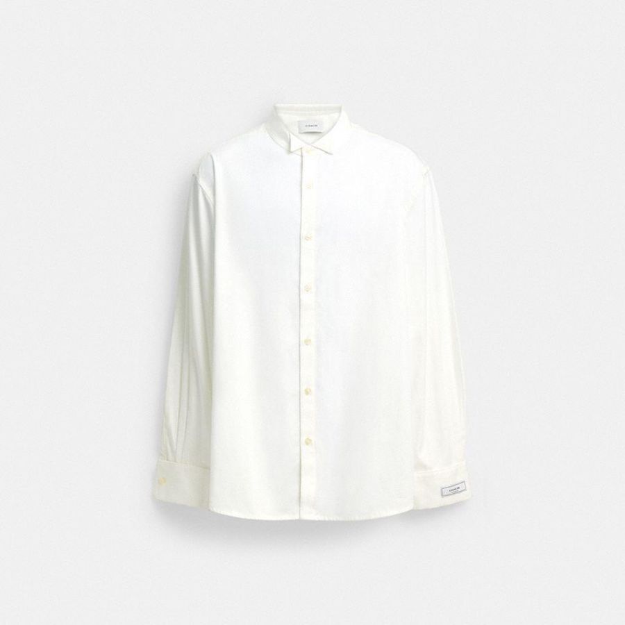 Camisa COACH Hombre Blancas | 159-URLWJG
