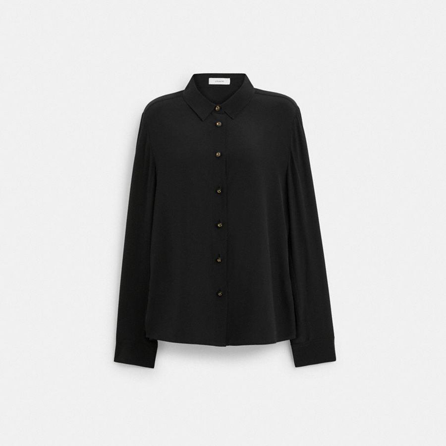 Camisa COACH Mujer Negras | 769-ELNGFC
