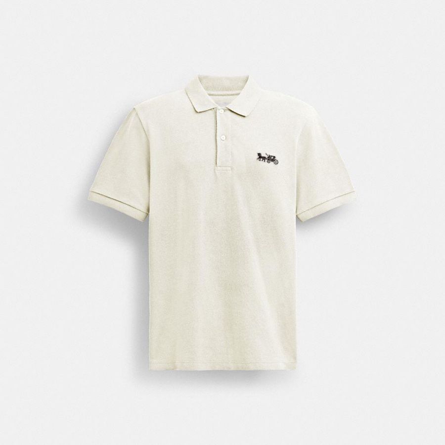 Camiseta COACH Hombre Blancas | 298-CAXUWO