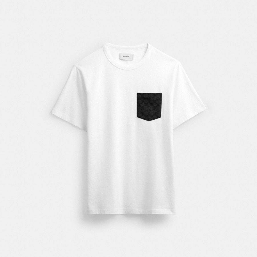 Camiseta COACH Hombre Blancas | 760-VAKRYE