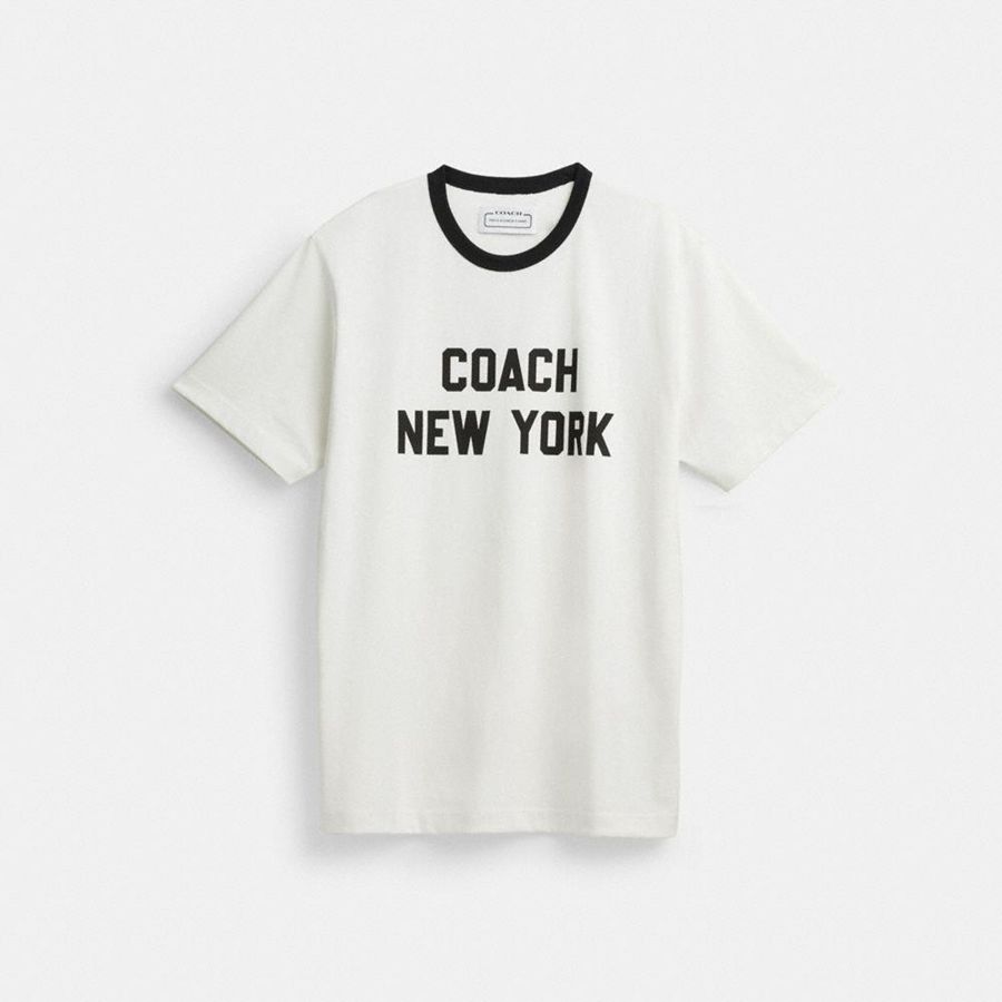 Camiseta COACH Mujer Blancas | 481-SMHXOZ