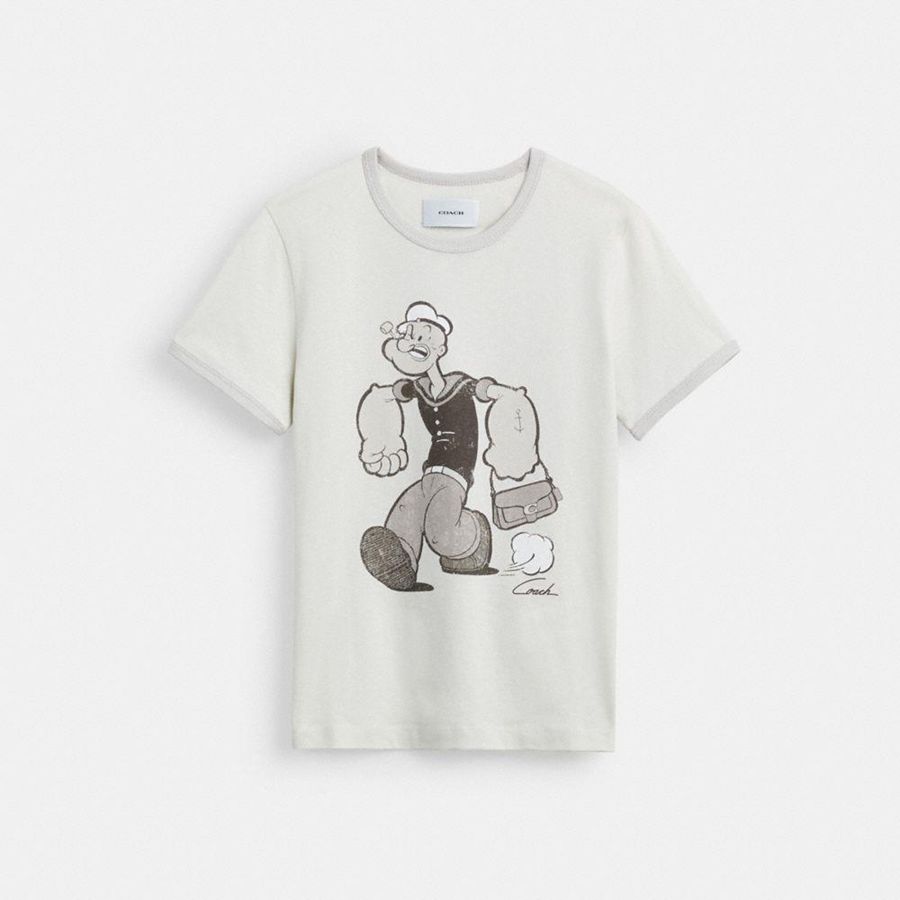 Camiseta COACH Mujer Blancas | 845-HNSCEI