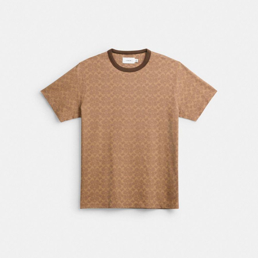 Camiseta COACH Mujer Marrones | 903-DCTYXZ