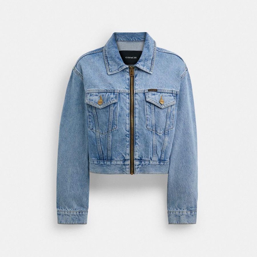 Chaqueta COACH Mujer Azules | 824-TDILSK