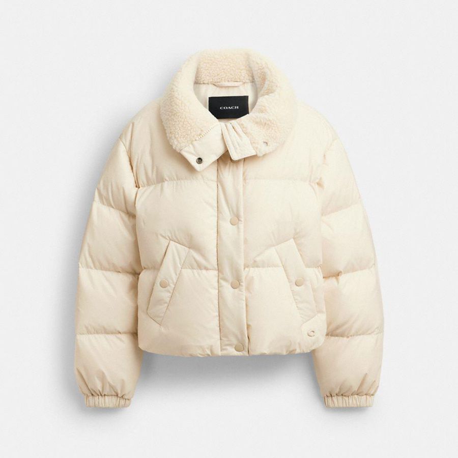 Chaqueta COACH Mujer Blancas | 034-FXHEIU