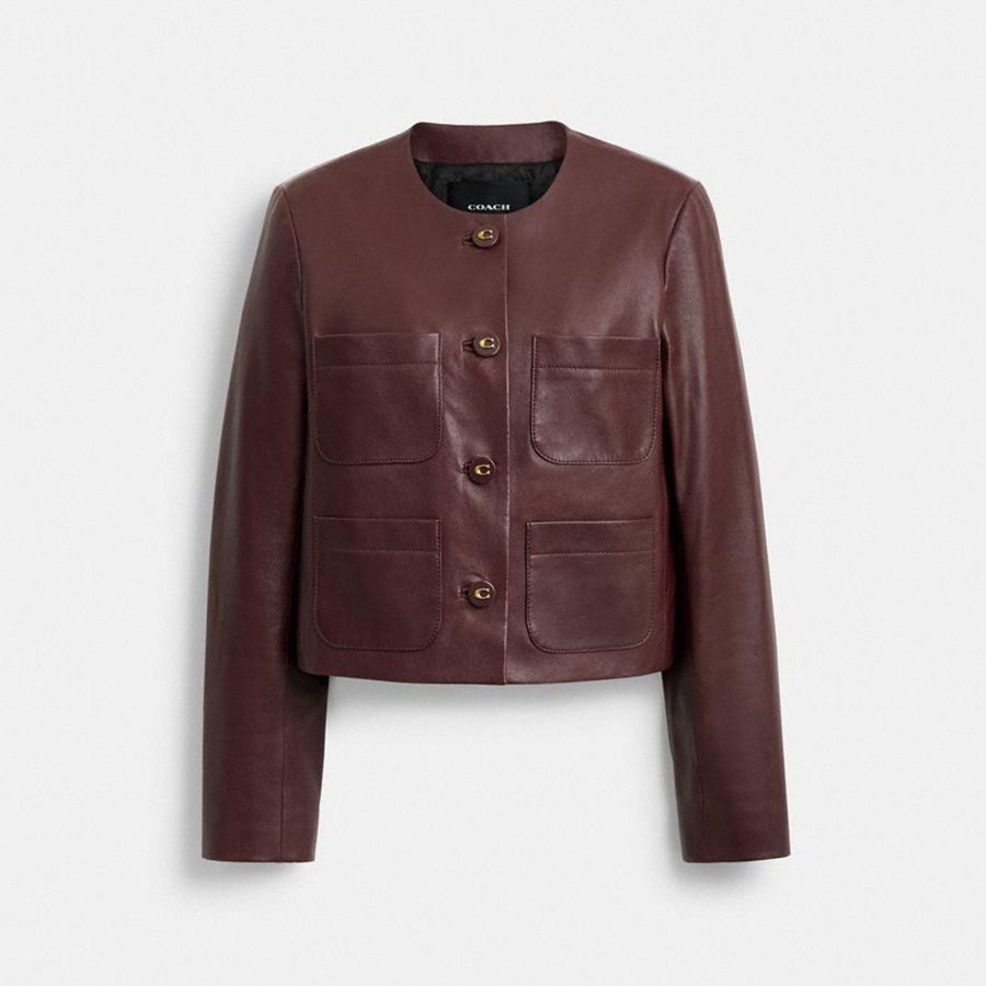 Chaqueta COACH Mujer Burdeos | 456-ETMCVO