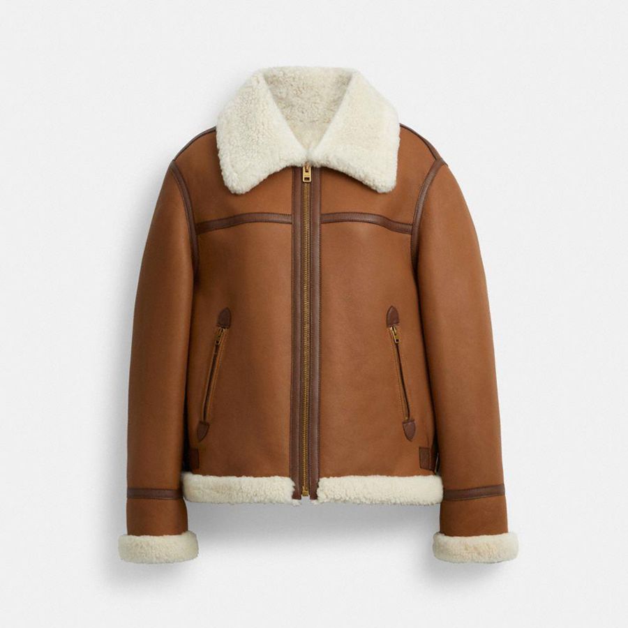 Chaqueta COACH Mujer Marrones | 920-PGBXSE