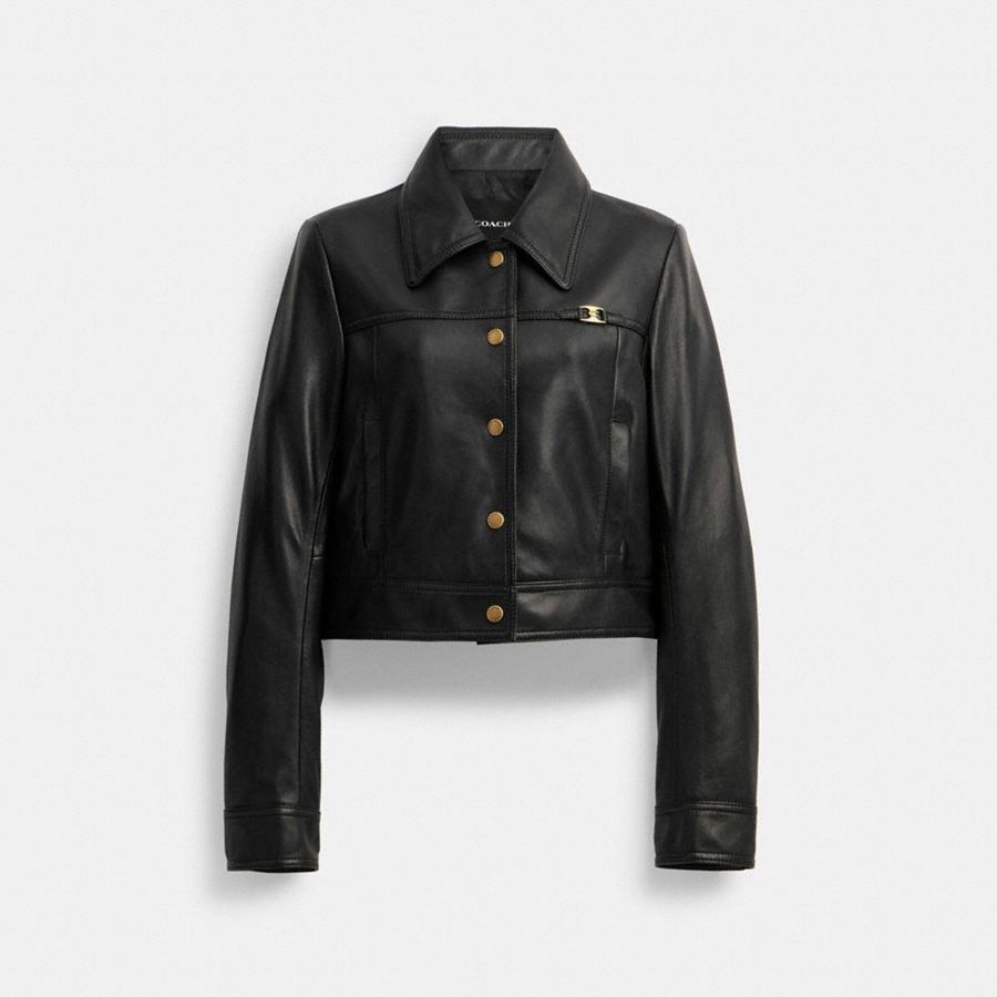 Chaqueta COACH Mujer Negras | 025-APVUZD