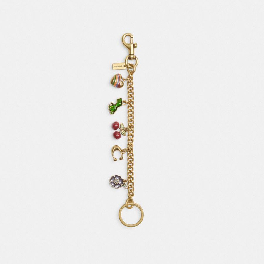 Charms COACH Mujer Doradas | 375-YRDLFM