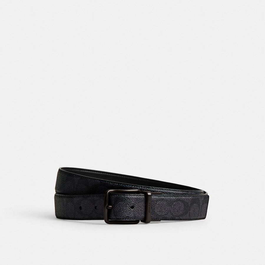 Cinturones COACH Hombre Gris | 583-MEVUTQ