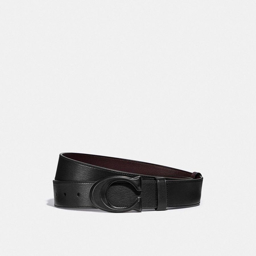 Cinturones COACH Hombre Negras | 304-QUYSRK