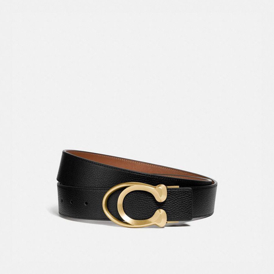 Cinturones COACH Hombre Negras | 428-QONMRD