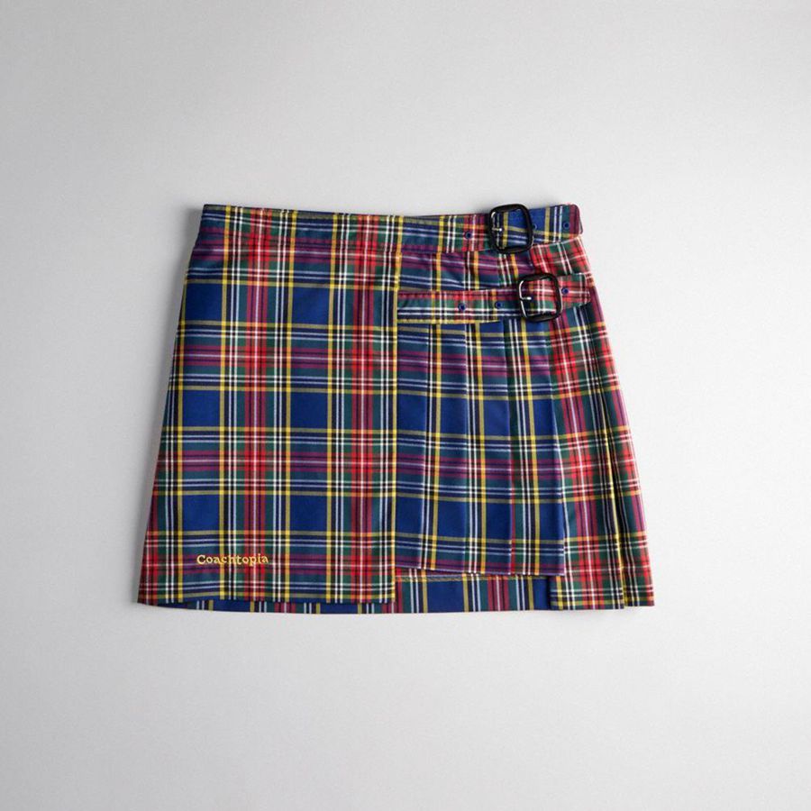 Falda COACH Mujer Azules | 912-YBCZRJ