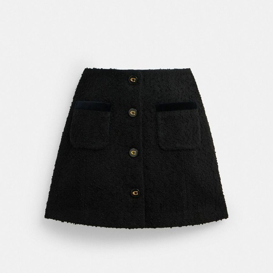 Falda COACH Mujer Negras | 746-THMJOL