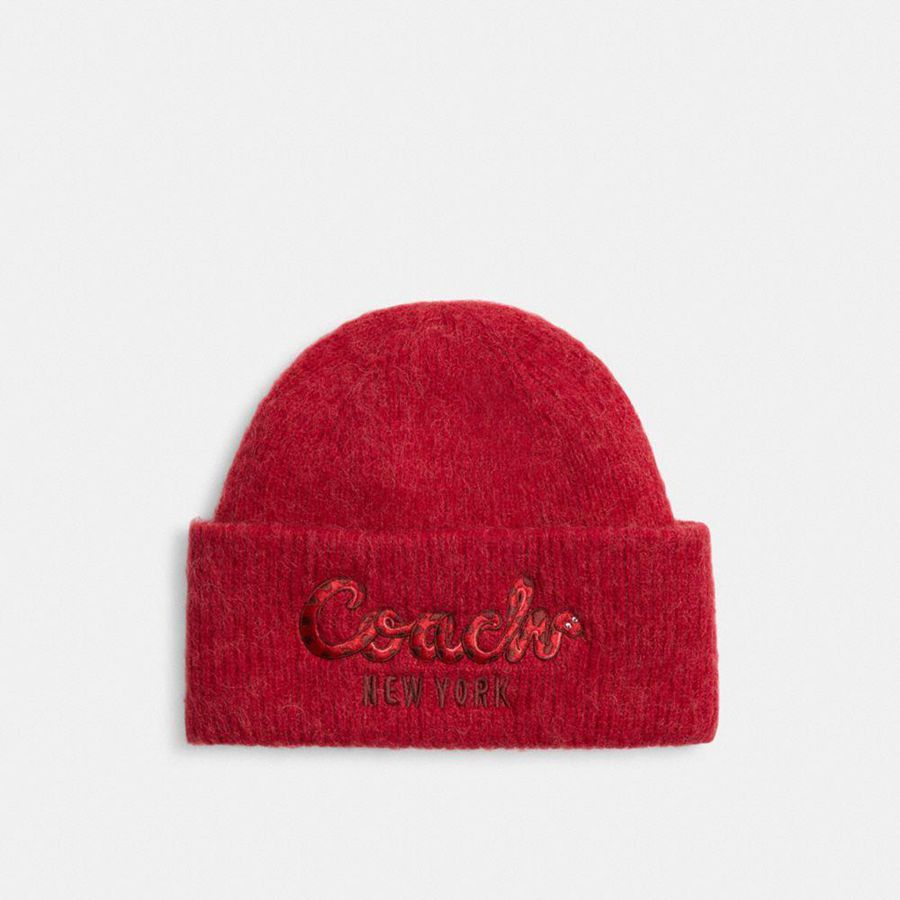 Gorro COACH Hombre Rojas | 968-FZYKXM