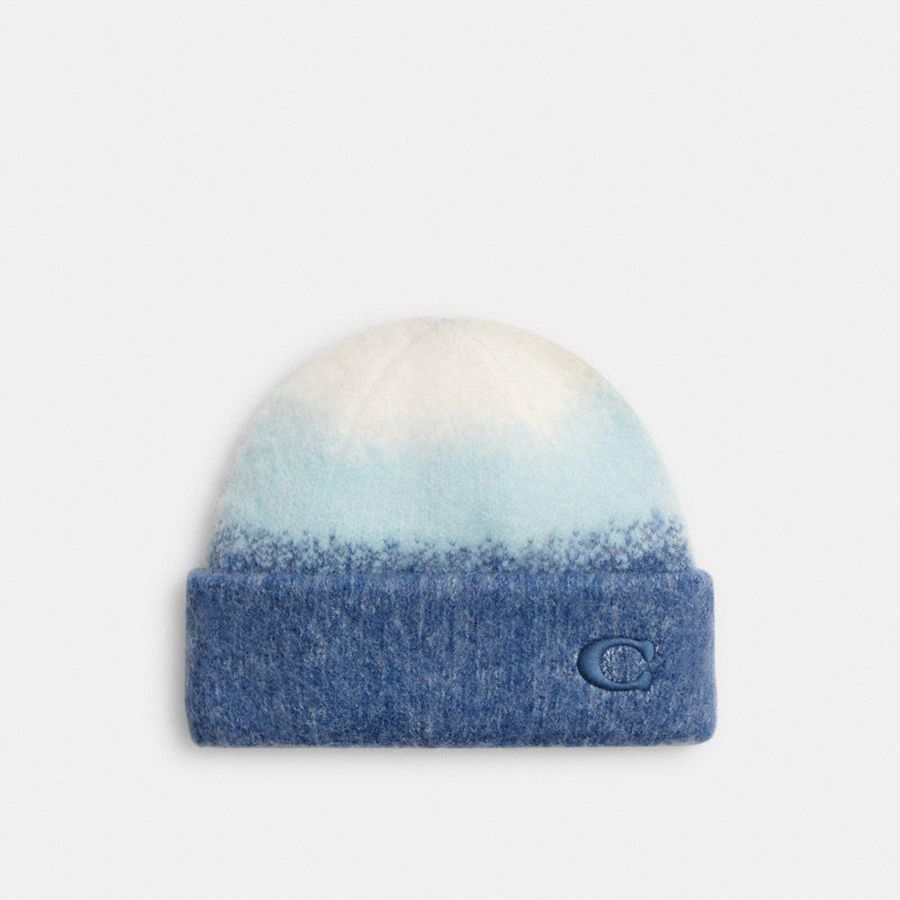 Gorro COACH Mujer Azules | 148-RKDUHY