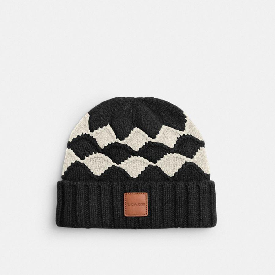 Gorro COACH Mujer Negras | 810-UAFZYR