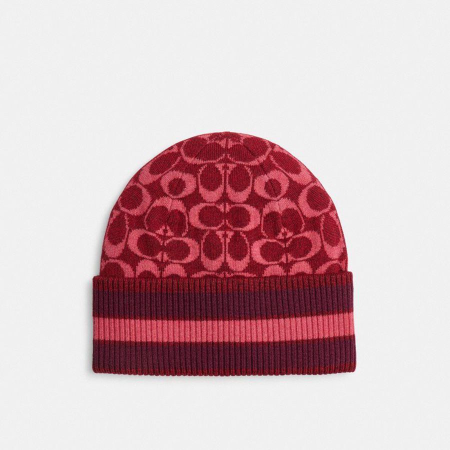 Gorro COACH Mujer Rojas | 217-QRKBTY