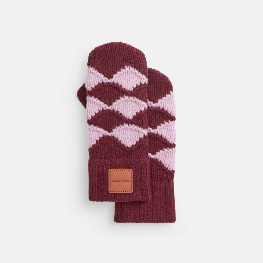 Guantes COACH Mujer Rojas | 154-SOAZGB