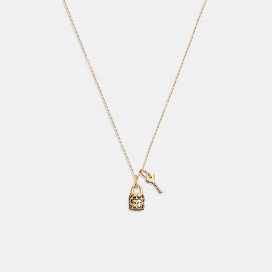 Joyeria COACH Mujer Doradas | 165-MEVIYQ