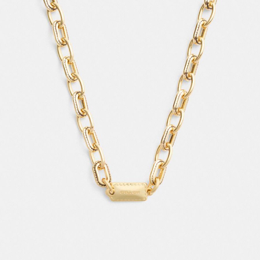 Joyeria COACH Mujer Doradas | 819-QFDPAB