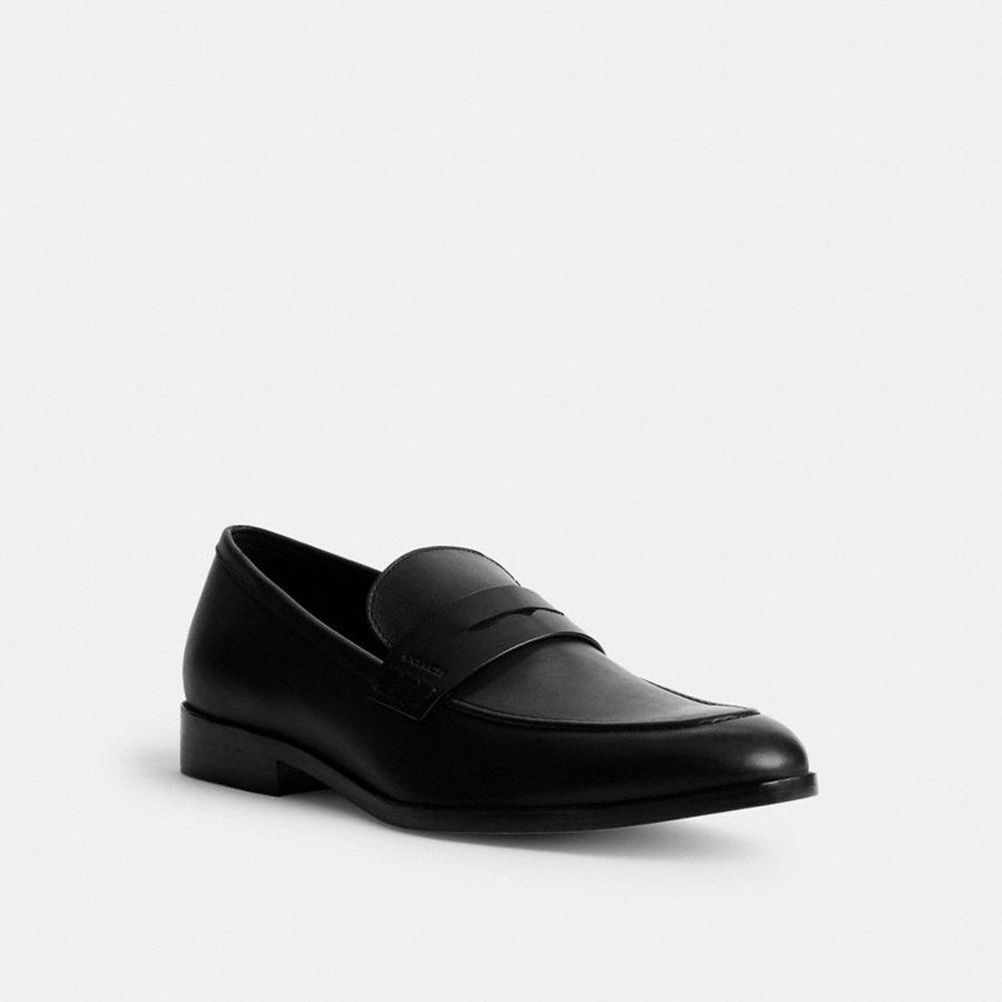Mocasines COACH Hombre Negras | 068-BWMYKV