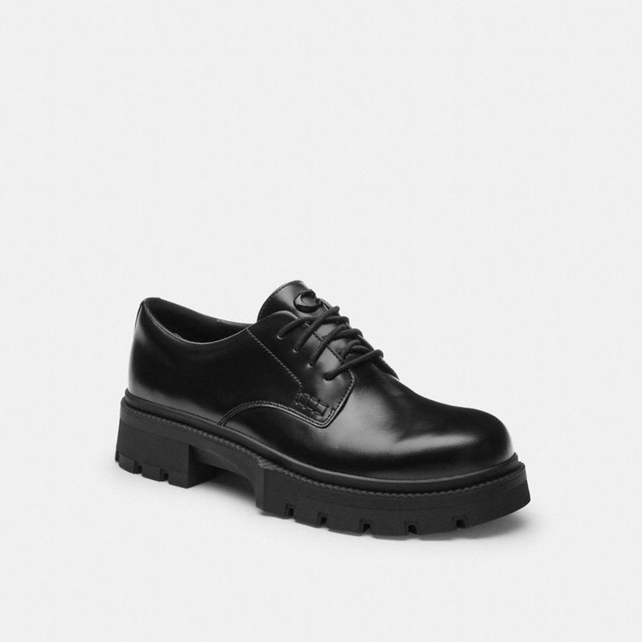 Mocasines COACH Hombre Negras | 702-OQGFDM