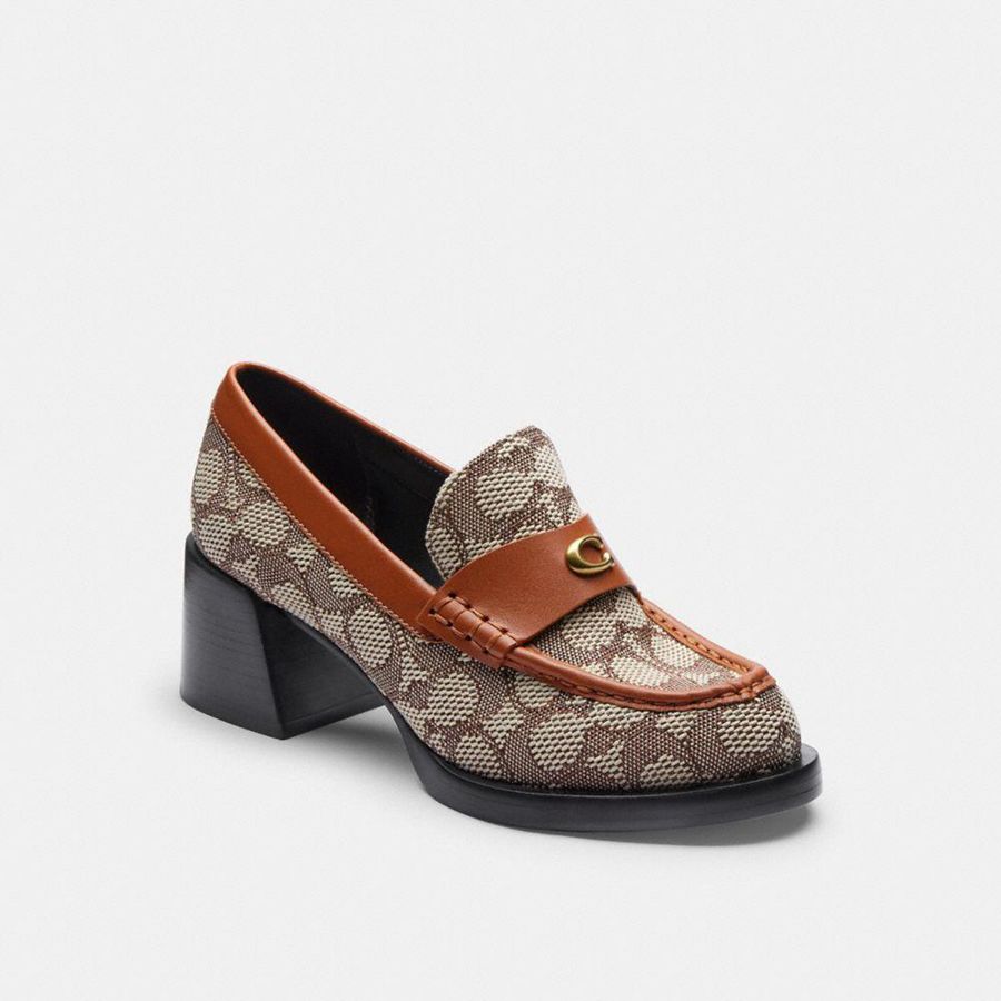 Mocasines COACH Mujer Marrones | 329-YMTFZC