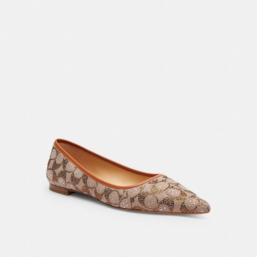 Mocasines COACH Mujer Marrones | 586-IBYJDL