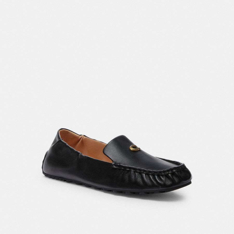 Mocasines COACH Mujer Negras | 079-SLFWCD