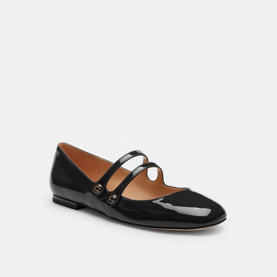 Mocasines COACH Mujer Negras | 473-OFEULV
