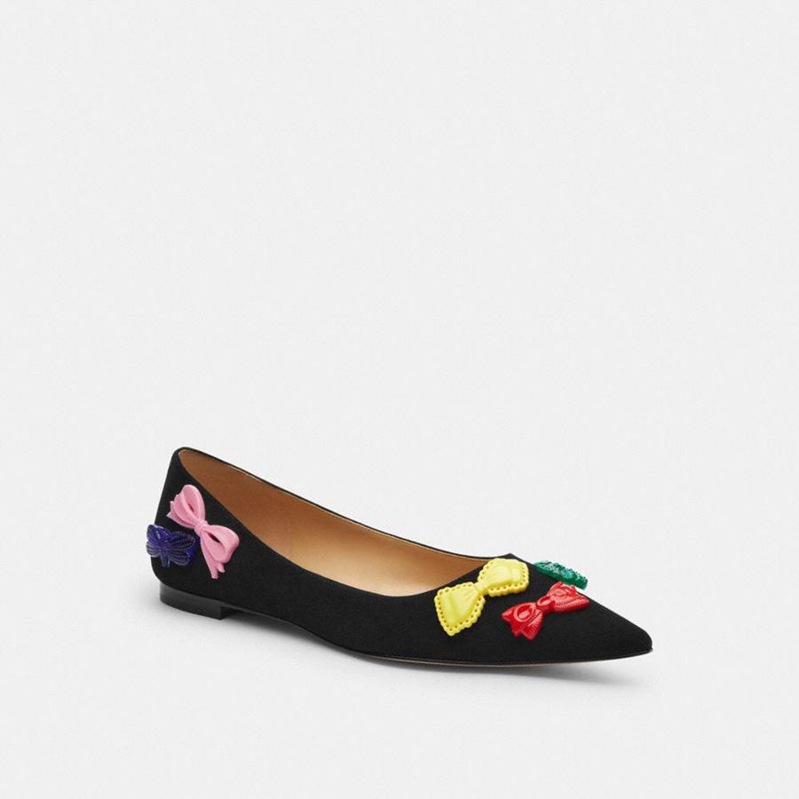 Mocasines COACH Mujer Negras | 537-GMIPYX