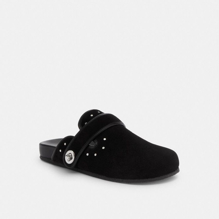 Mocasines COACH Mujer Negras | 540-VARFMJ