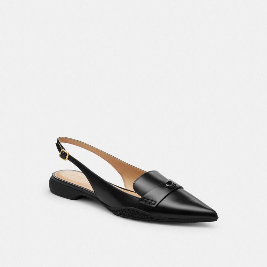 Mocasines COACH Mujer Negras | 815-FBXMWT